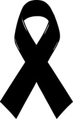 Vektor Silhouette Trauerschleife - Tod Beileid