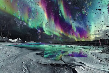 Canadian Northern Lights Art Collage

