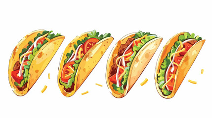 Tacos Icon Design Vector Illustration Isolated on White