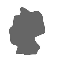 Germany country simplified map. Grey stylish smooth map. Vector icons isolated on white background.