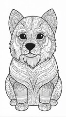 Puppy Patterns: Intricate Canine Lines for Creative Coloring