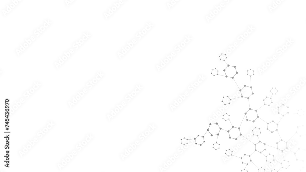 Leinwandbilder Science abstract background. Abstract technology background with copy space. Abstract shapes in the corner.