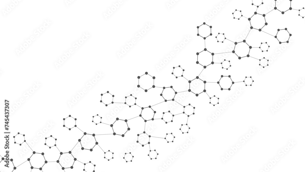 Poster Science abstract background. Abstract technology background with copy space. Abstract hexagon shapes.