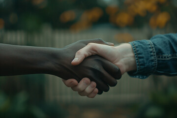 Black and White Handshake Deal Partnership