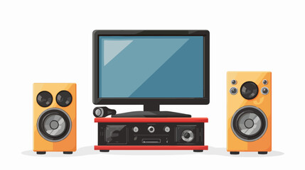 Tv and Speakers Icon. Electronic Appliances and Supp