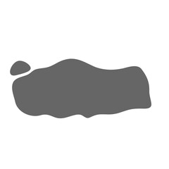 Turkey country simplified map. Grey stylish smooth map. Vector icons isolated on white background.