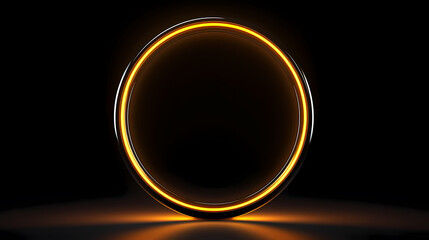 Lighting effect, bright illuminated circles on dark background