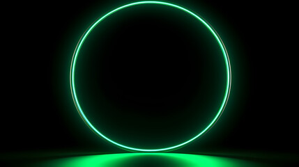 Obraz premium Lighting effect, bright illuminated circles on dark background