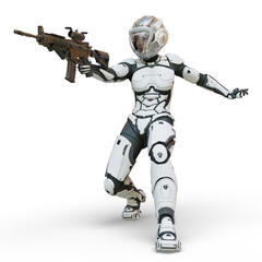 サイバーウーマン　3DCGレンダリング