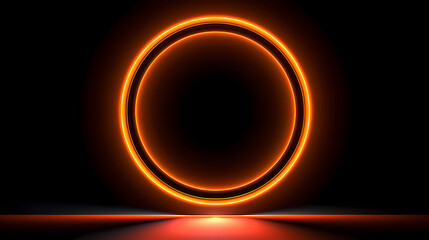 Lighting effect, bright illuminated circles on dark background