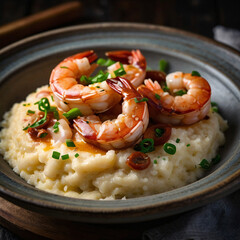 Shrimp and Grits with Andouille Sausage - Southern Comfort Food Fusion