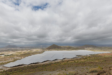 Solar Arrays in Mountain Landscape