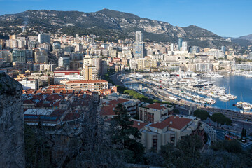Naklejka premium Panoramic view of city of Monte Carlo, Monaco