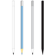 A set of pencils in differing styles