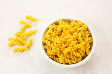 Raw Macaroni pasta, food ingredient
