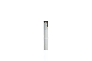 Used tobacco stick on a white background.
Heated tobacco product.