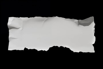 Torn paper with jagged edges realistic ripped pieces scrap sticky notes shreds notebook pages hole black white with shadow punch through reveal
