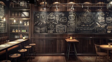 chalkboard elements into home decor schemes, from functional and organizational solutions in kitchens and entryways to decorative accents in living rooms and bedrooms, enhancing the visual appeal - obrazy, fototapety, plakaty