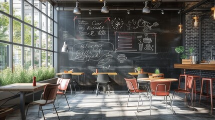 chalkboard elements into home decor schemes, from functional and organizational solutions in kitchens and entryways to decorative accents in living rooms and bedrooms, enhancing the visual appeal  - obrazy, fototapety, plakaty