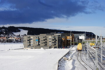 Fototapeta premium winter in the city