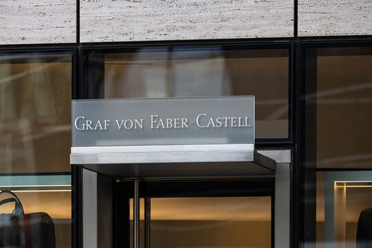 dusseldorf, nrw, germany - 15 02 2024: a graf von faber castell store sign