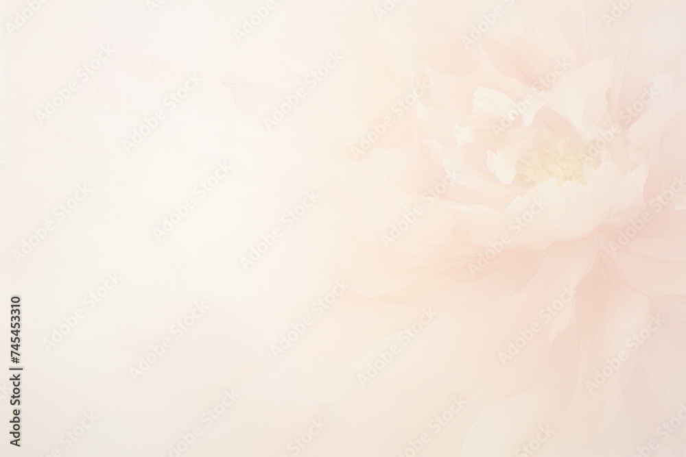 Poster A dreamy white flower gracefully rests against a soft pink background, creating a delicate and enchanting scene