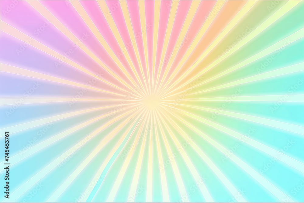 Aufkleber A vibrant and energetic burst of colorful rays creates a striking sunburst pattern, filling the background with a dynamic and lively display of hues