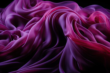 A close-up of a luxurious purple and red fabric with intricate patterns, showcasing the rich texture and vibrant colors