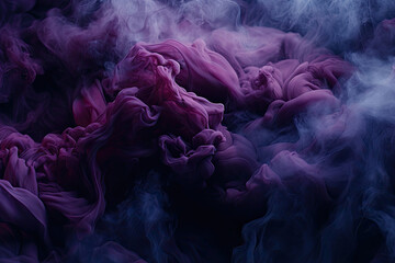 Wisps of ethereal purple smoke dance and twirl in the still air, creating a mystical and enchanting atmosphere