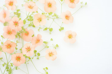 A cluster of vibrant pink flowers in full bloom against a crisp white backdrop, creating a visually stunning contrast