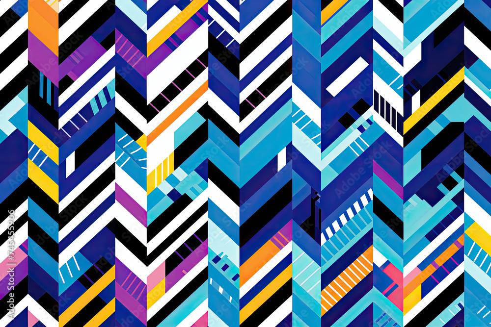 Aufkleber A vibrant and dynamic pattern explodes with a multitude of colors, swirling and dancing across the canvas in a mesmerizing display of hues and shapes