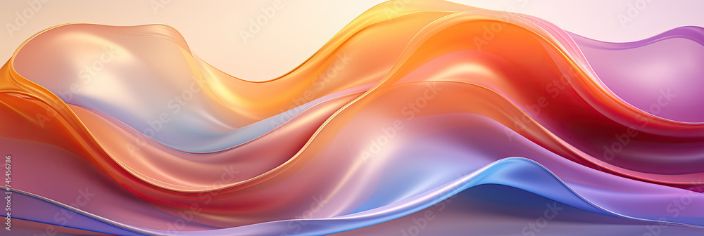 Aufkleber Colorful abstract background featuring dynamic wavy lines in a mesmerizing display of motion and energy