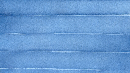 Blue stripes watercolor handmade abstract texture background as a template, page, website page or web banner - 745458550