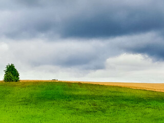 Cloudy day in Kashubia Poland.