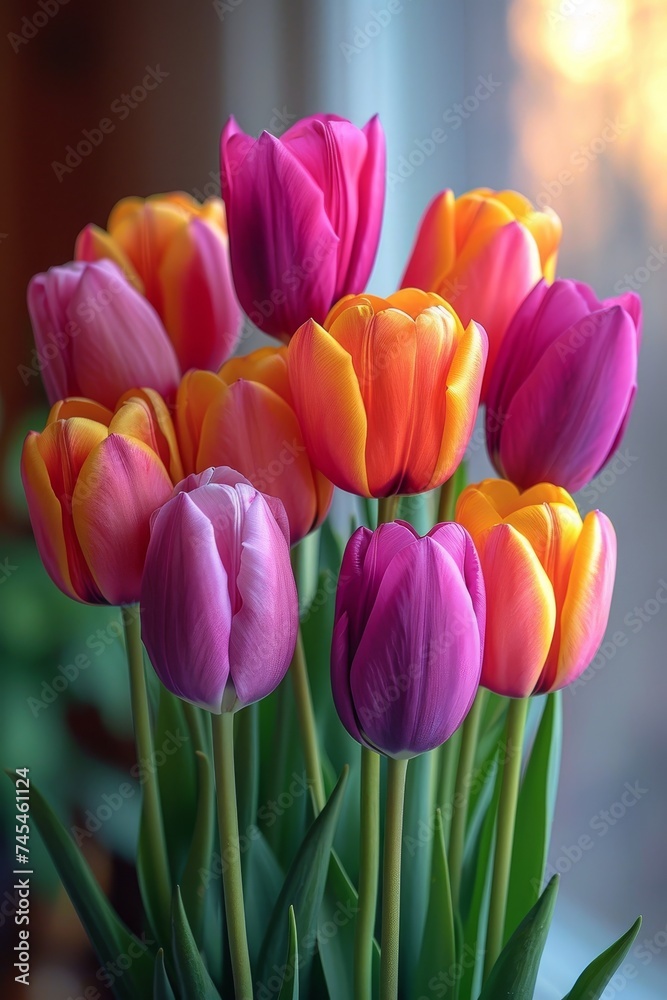 Poster flowers in full bloom, creating a captivating and joyful display