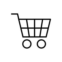 Shopping icon vector. Shopping cart icon. Trolley icon vector