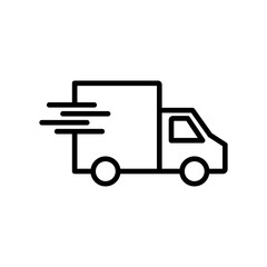 Fast shipping delivery truck icon vector. Delivery truck icon. fast delivery icon