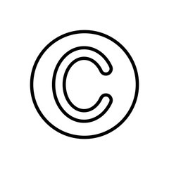 Copyright icon vector. copyright symbols