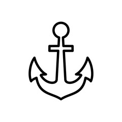 Anchor icon vector. Anchor symbol logo. Anchor marine icon.