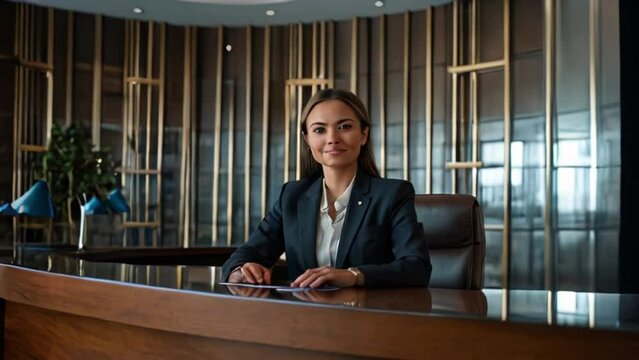 Welcome to Hospitality: A Receptionist at a Hotel Extends Warm Greetings and Exceptional Service to Guests, Ensuring Memorable Stays