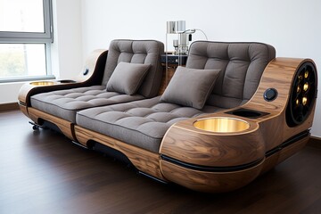 Immerse in Cinema Bliss: Smart Furniture Sofa with Built-In Speakers for Movie Nights