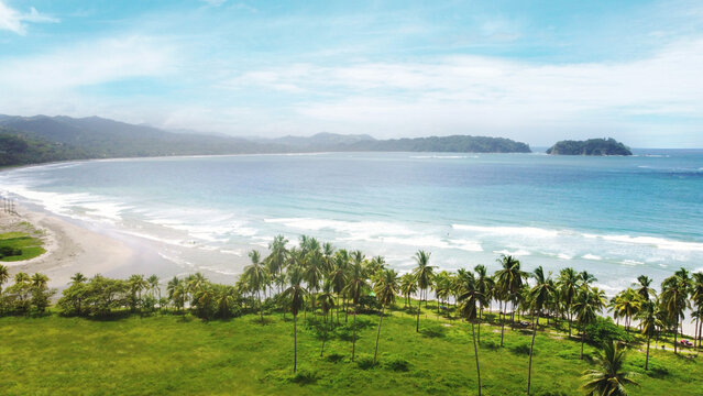 Samara beach aerial view, tropical beaches Costa Rica