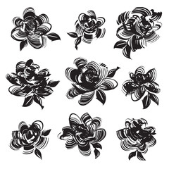 Abstract flower material ideal for textile design,