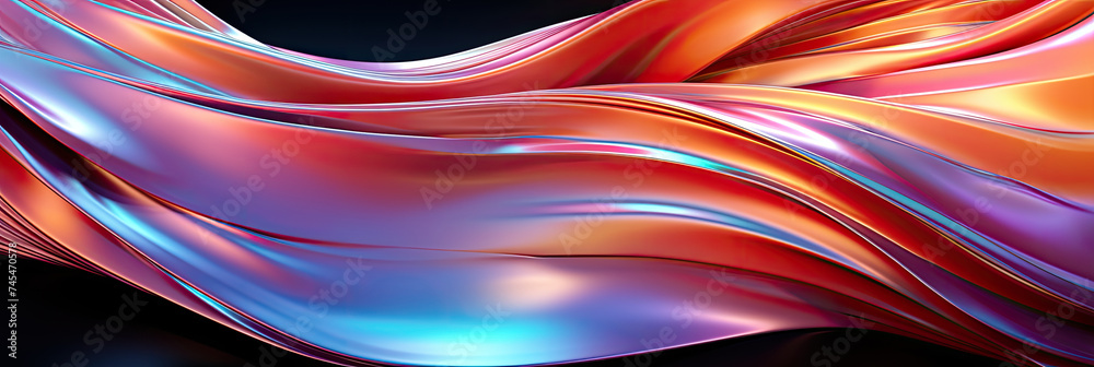 Poster A dynamic swirling wave of vibrant colors blending seamlessly to create a sense of movement and rhythm