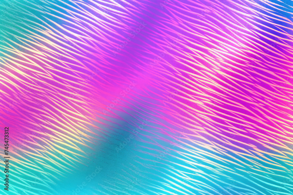 Poster Vivid multicolored wavy lines dance across the background in a mesmerizing display of movement and color