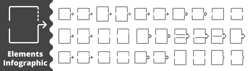 elements infographic , arrow, square, diagram, chart,