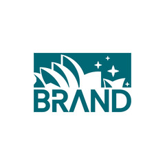 vector logo of simple opera house of Sidney