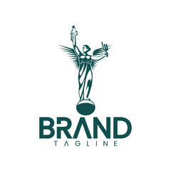 vector logo of elegant and simple mother earth