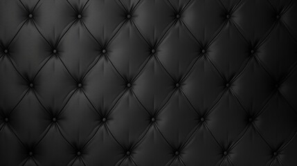 Luxurious Black Upholstery with Diamond Tufting Background