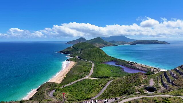 Saint Kitts and Nevis Drone Skyline Panorama Aerial
